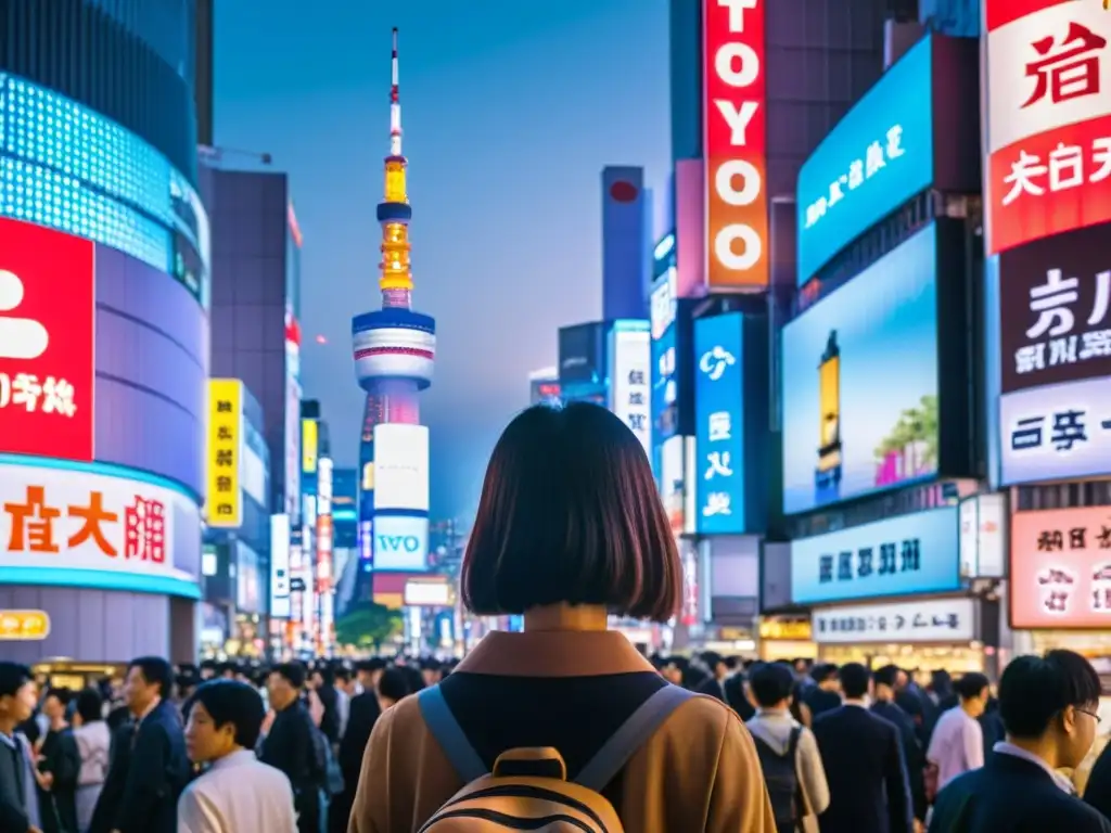 Análisis del fenómeno 'Your Name': Una bulliciosa calle de Tokio iluminada por luces de neón y llena de diversidad y tecnología