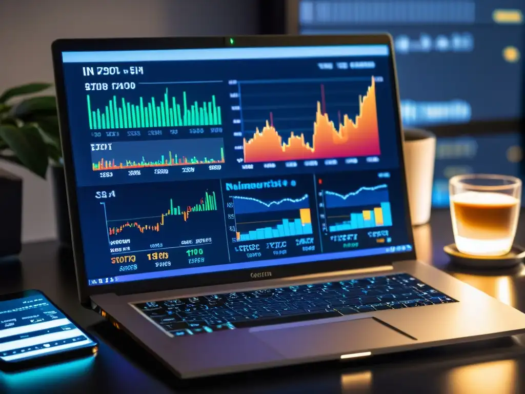Análisis en tiempo real del mercado de criptomonedas con gráficos detallados y datos numéricos