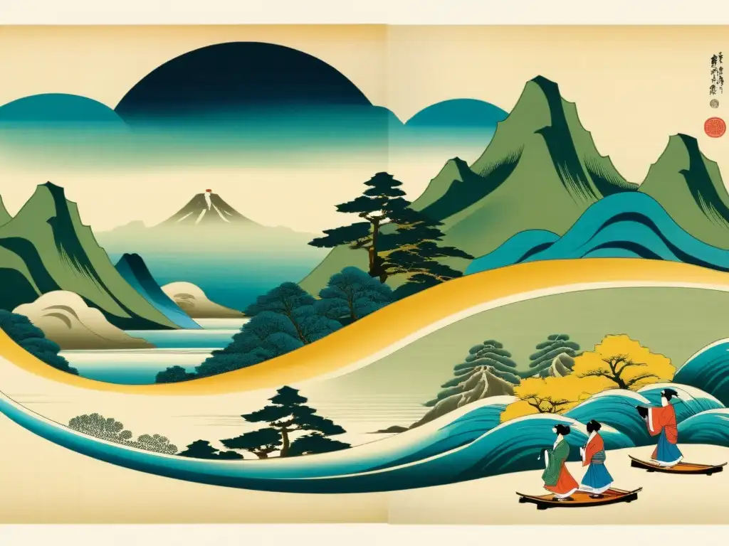 Antiguos rollos japoneses muestran el origen y evolución del manga con detalles vibrantes y personajes expresivos