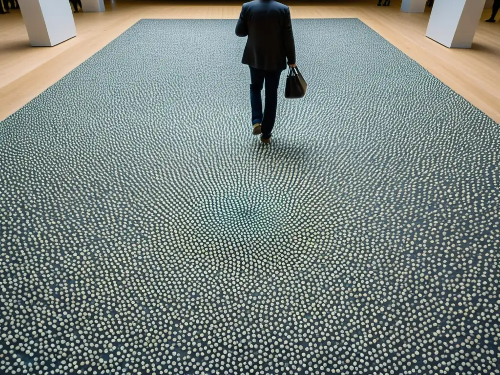 Instalación de Ai Weiwei 'Sunflower Seeds' en Tate Modern, destacando la artesanía detallada y la atmósfera de contemplación