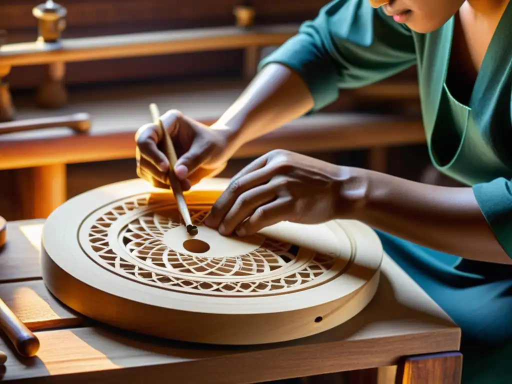 Artesanos asiáticos crean instrumentos musicales inspirados en el oud, en un taller con raíces árabes en la música asiática