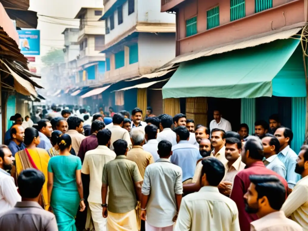 Una bulliciosa calle de la India muestra la diversidad de castas en la vida diaria