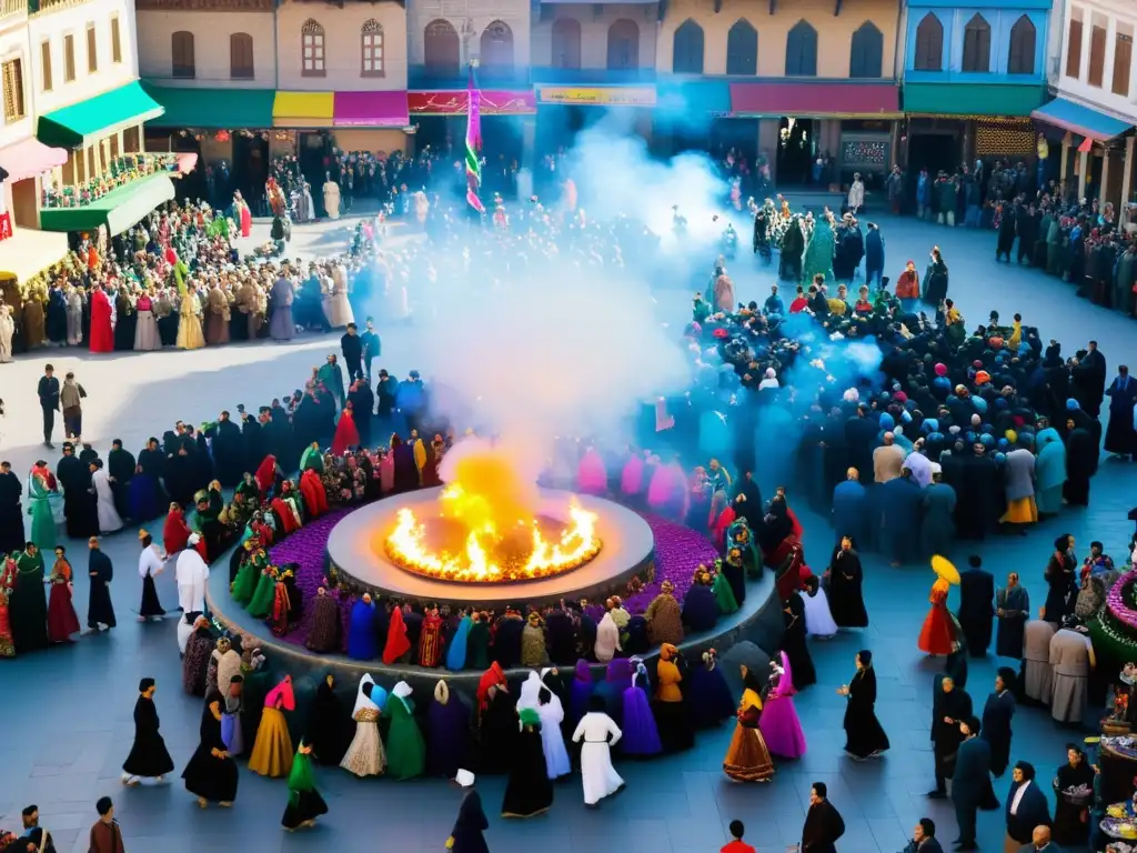 Una bulliciosa celebración del Año Nuevo Persa, con una colorida feria y la danza tradicional en pleno apogeo