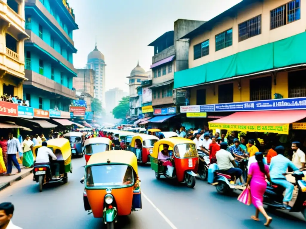 Un bullicioso día en las calles de Mumbai, India