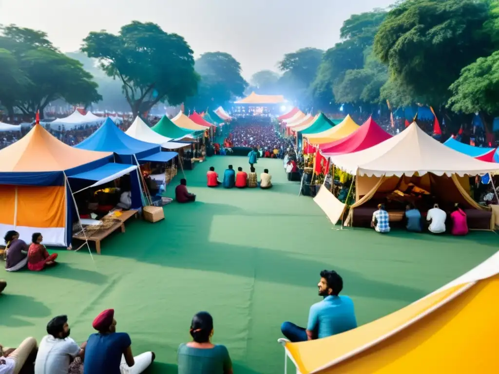 Un bullicioso festival literario en una ciudad vibrante de la India