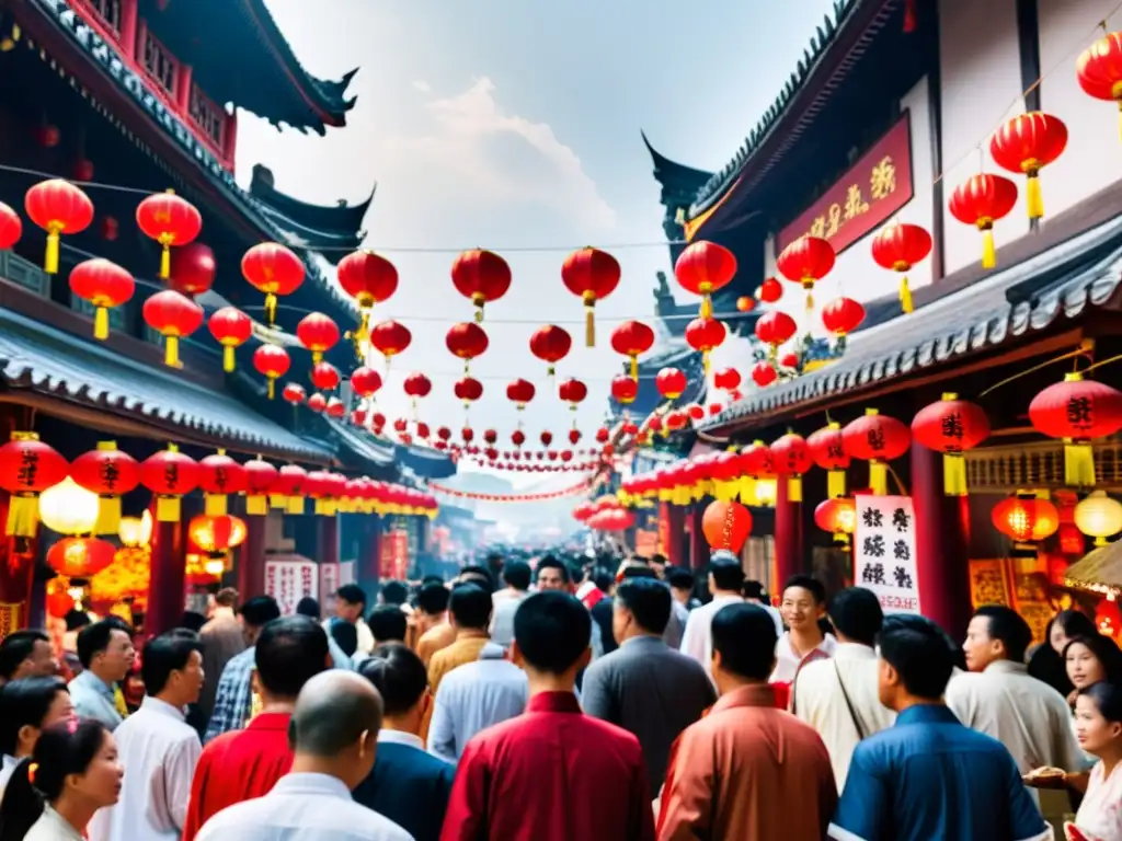 Calles llenas de vida durante el Hungry Ghost Festival, tradición asiática con alta espiritualidad y caos