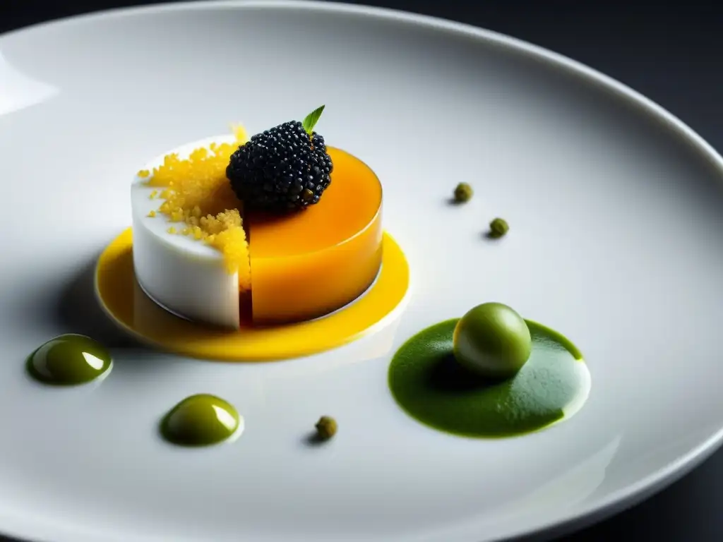 El chef Gaggan Anand crea impresionantes obras de arte comestible en un elegante plato blanco