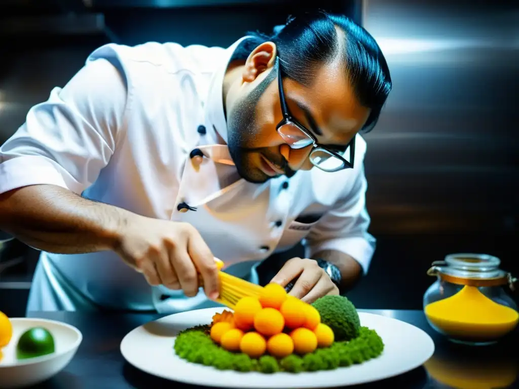 El chef Gaggan Anand crea impresionantes obras de arte comestible en su bulliciosa cocina de Bangkok, mostrando su maestría culinaria y creatividad