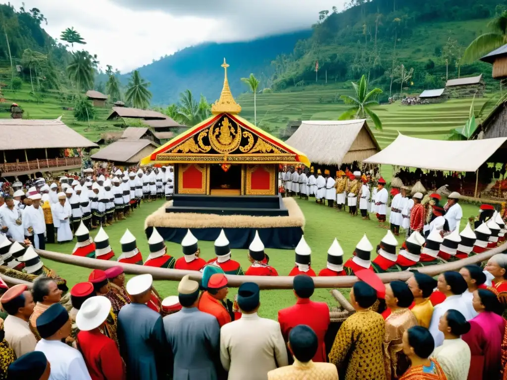 Colorida ceremonia funeraria Toraja en Sulawesi, Indonesia, mostrando el misticismo y belleza de Indonesia en su máxima expresión