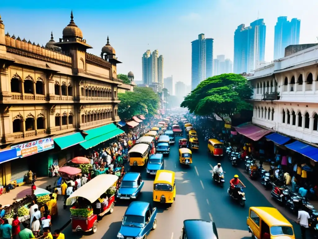 Contraste urbano en Mumbai: tradición y modernidad El colorido caos de las calles de Mumbai muestra el impacto de 'El último tren a la zona verde' en la India