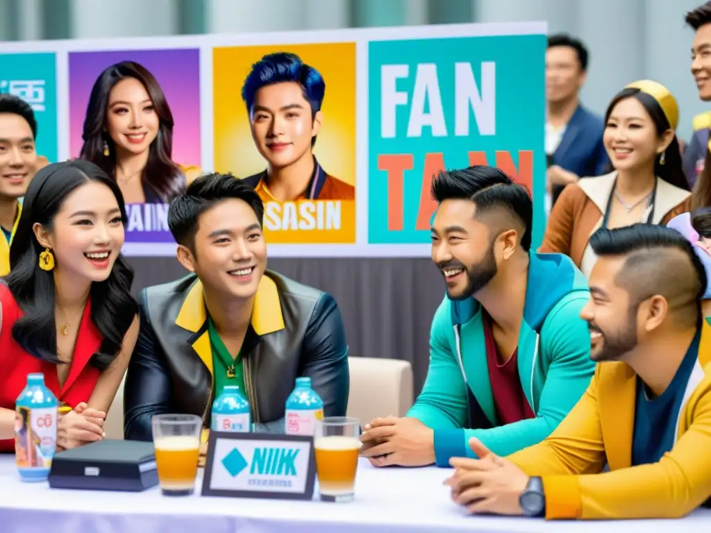 Convención apasionada de fans de series asiáticas Comunidades de fans de series asiáticas disfrutan convención con cosplay, arte y entusiasmo vibrante