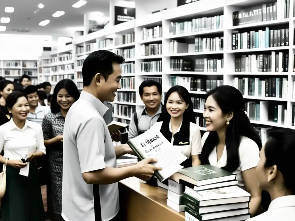 Una concurrida firma de libros para 'El simpatizante' en una bulliciosa librería de Vietnam