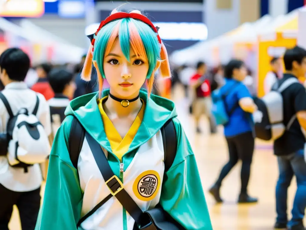 Convención de anime llena de entusiastas y cosplayers