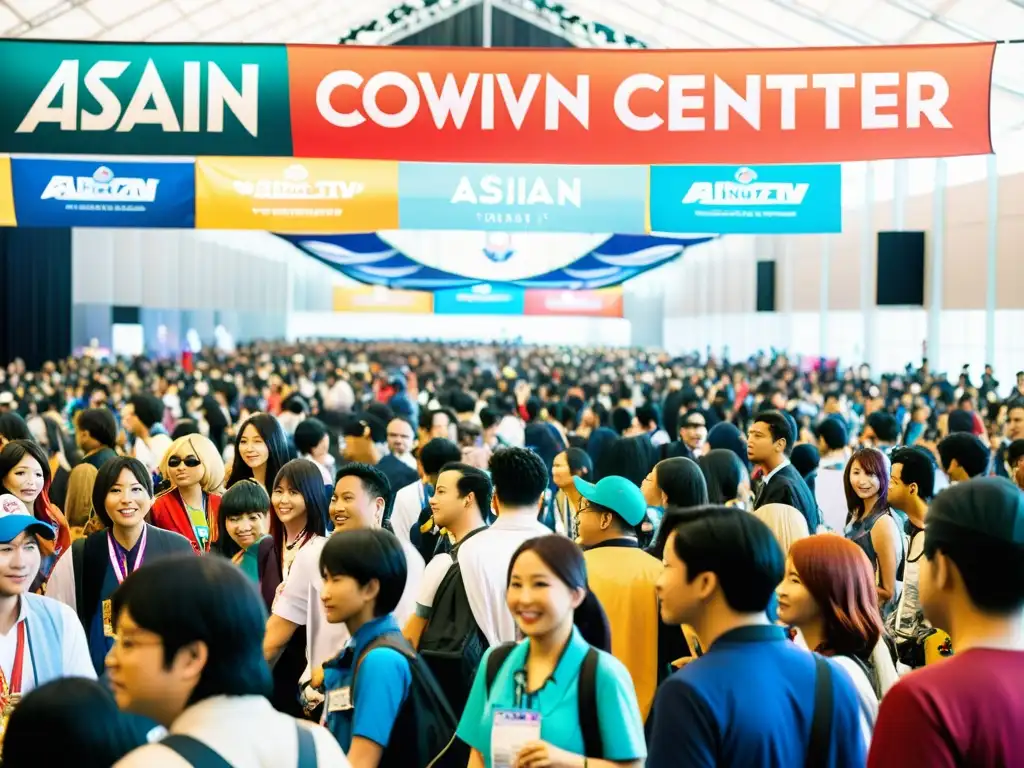 Convención de fans de series asiáticas: diversión y pasión en vivo Convención de fans de series asiáticas, vibrante y diversa, llena de energía y camaradería