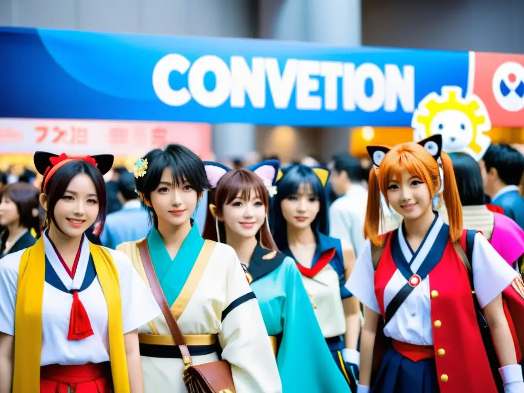 Convención de anime en Tokio muestra la globalización del anime y cultura, con cosplayers y mercancía colorida