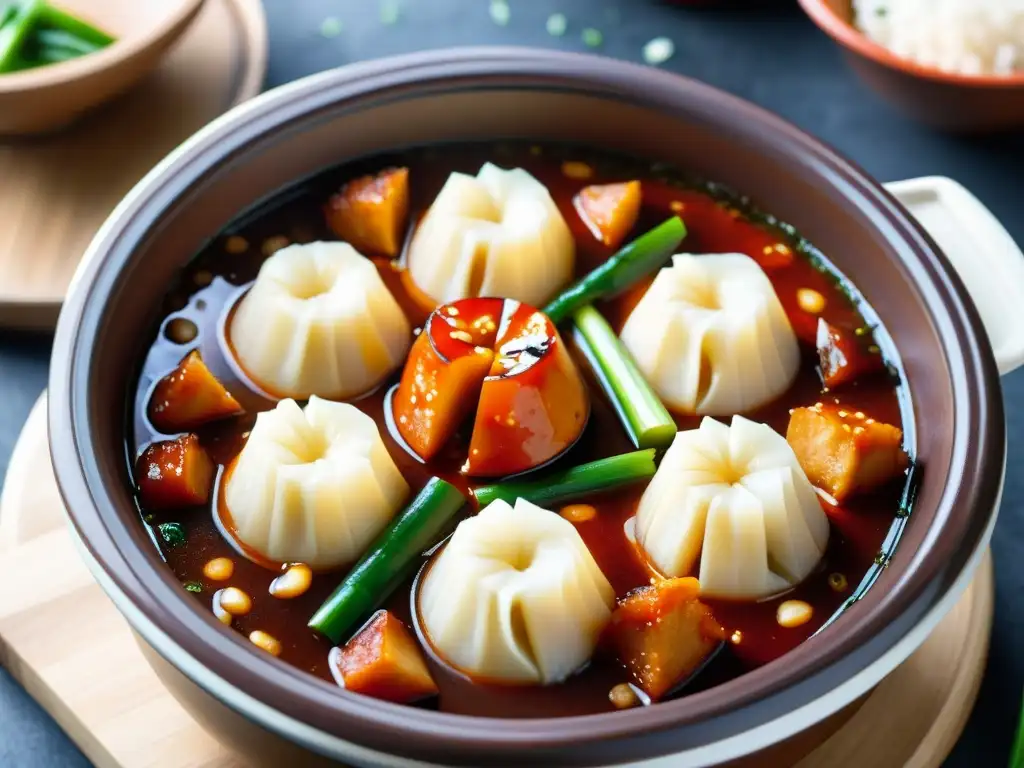 Una deliciosa historia y receta del Tteokbokki en un tradicional plato de barro coreano, con vapor y ricos ingredientes