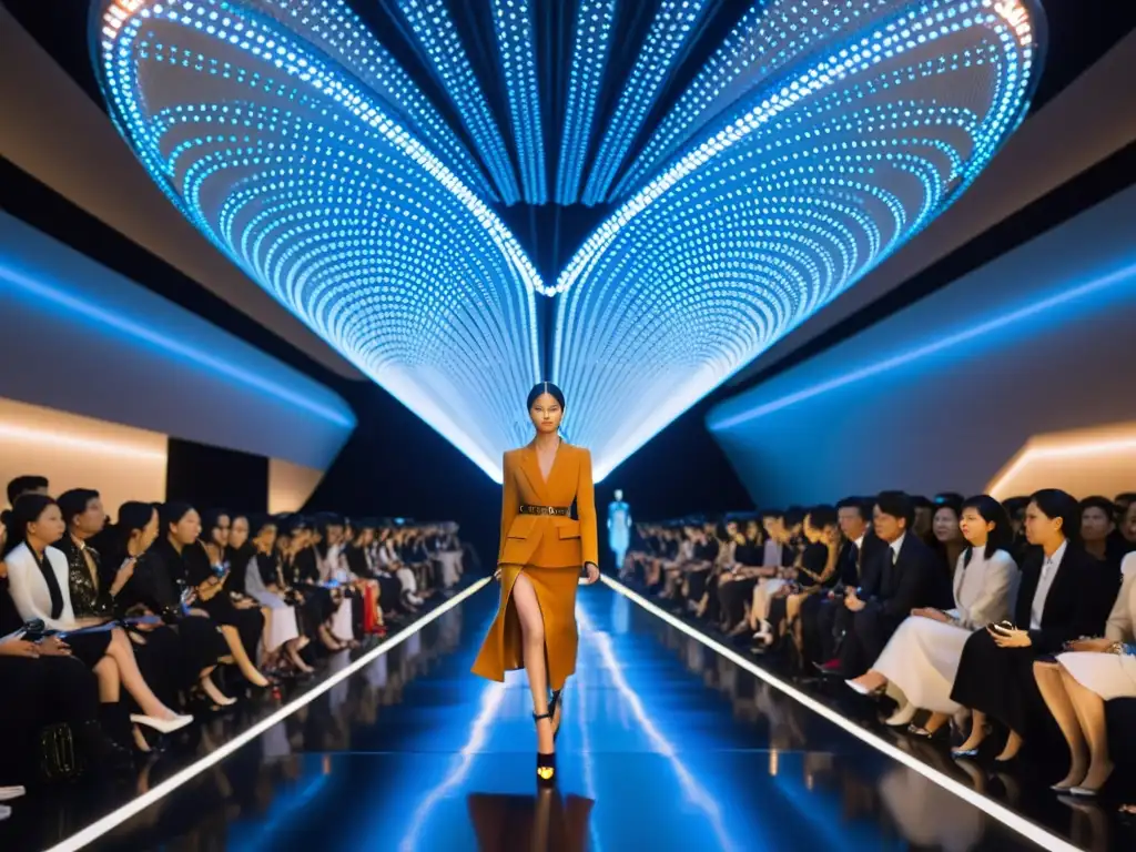 Desfile de moda de lujo asiática con técnicas revolucionarias y tecnología punta en Tokyo