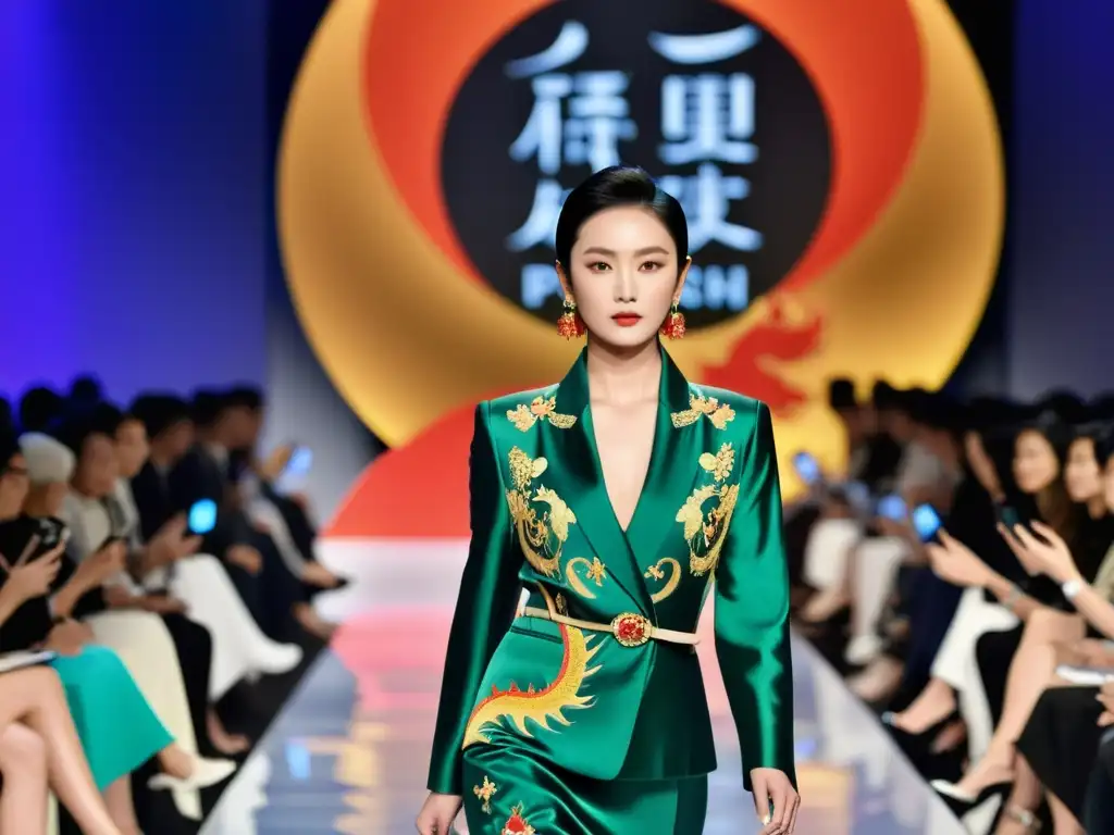 Un desfile de moda de lujo en Shanghai fusiona elementos chinos tradicionales con la sofisticación moderna, cautivando a la audiencia internacional