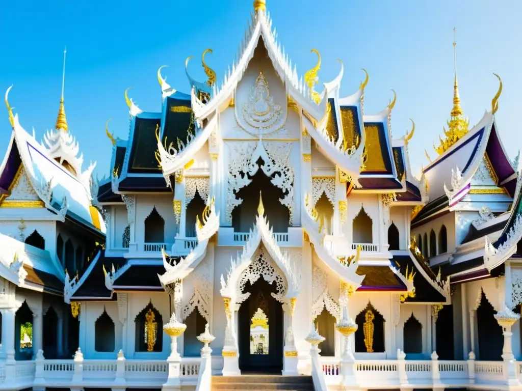 El deslumbrante Wat Rong Khun, conocido como el Templo Blanco, en Tailandia