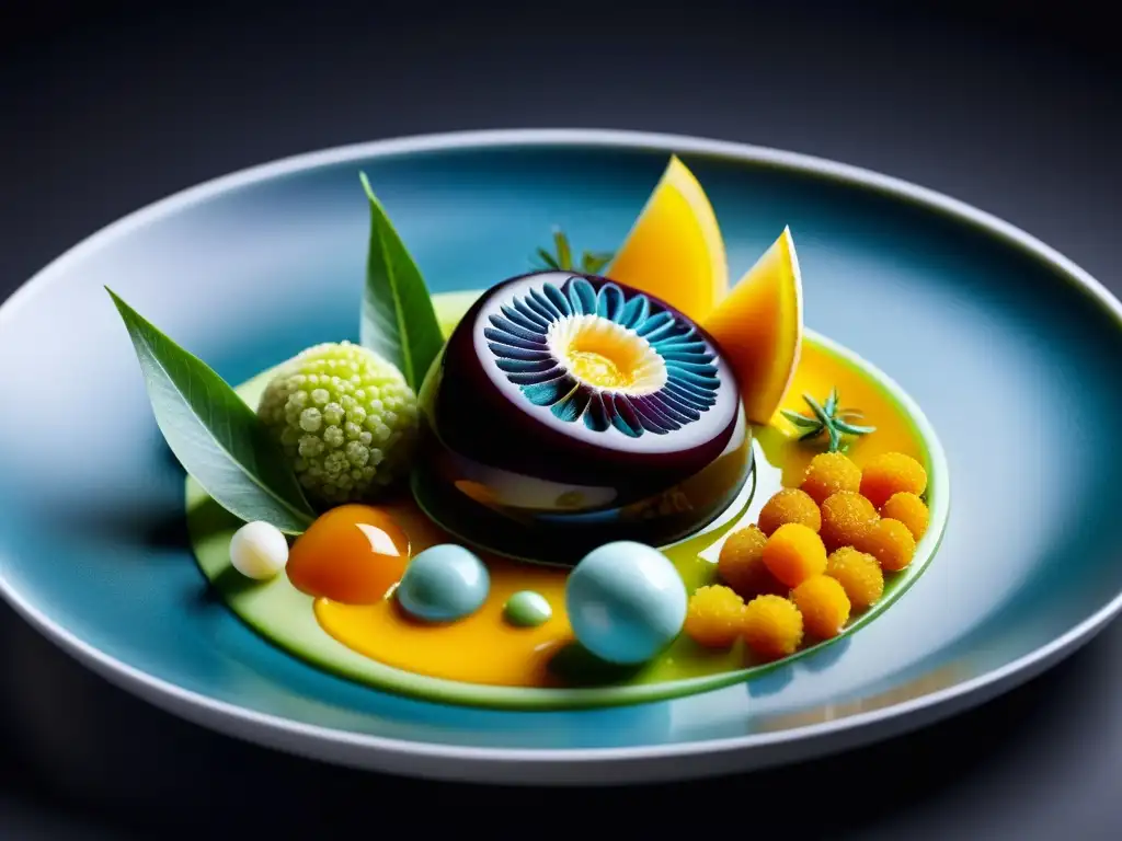 Detallada obra de arte comestible de Gaggan Anand: creaciones impresionantes arte comestible con colores vibrantes y texturas exquisitas