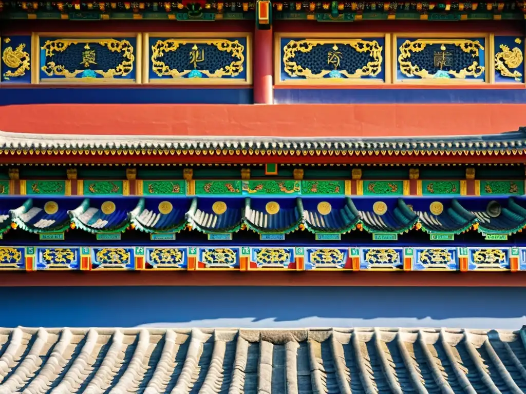 Detalles arquitectónicos del Templo del Cielo en Beijing, China