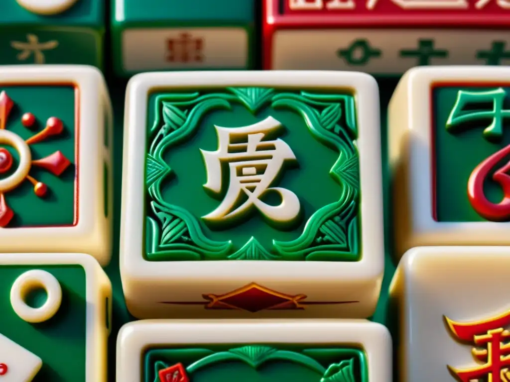 Detalles coloridos y símbolos chinos adornan este enigma del Mahjong Solitario, reflejando su rica historia y filosofía