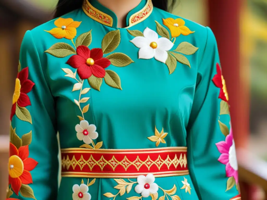 Detalles intrincados del Ao Dai vietnamita resaltan su significado histórico en Vietnam