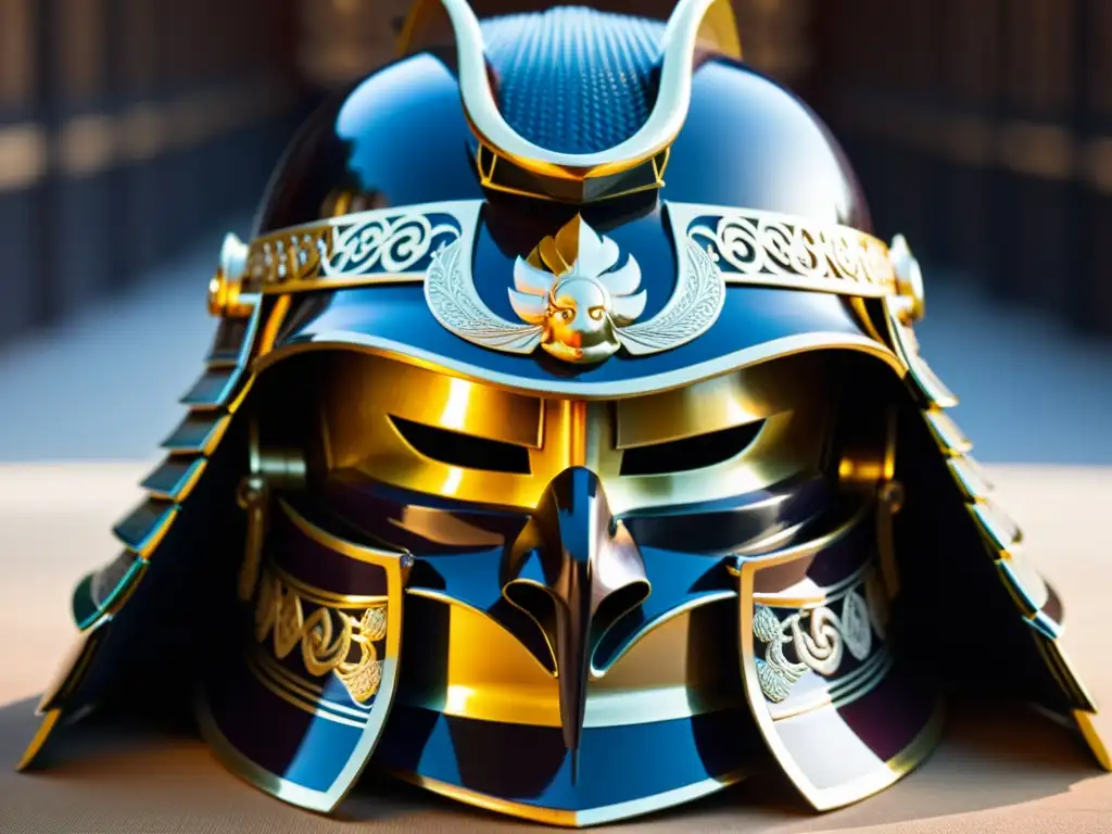 Detalles ornamentales del Kabuto, símbolo del vestuario samurai