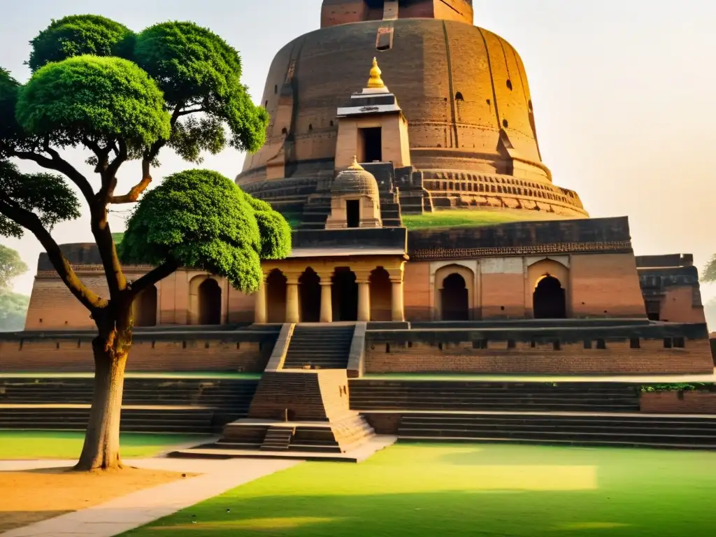 Día de Asalha Puja budista: Imagen de las antiguas ruinas de Sarnath, India