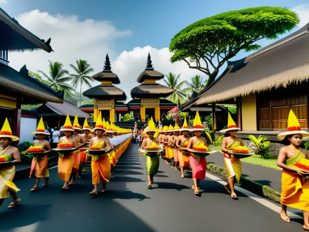 Durante el Día del Silencio en Bali, ogoh-ogoh desfilan por las calles de un pueblo balinés, donde se respira reverencia y significado espiritual