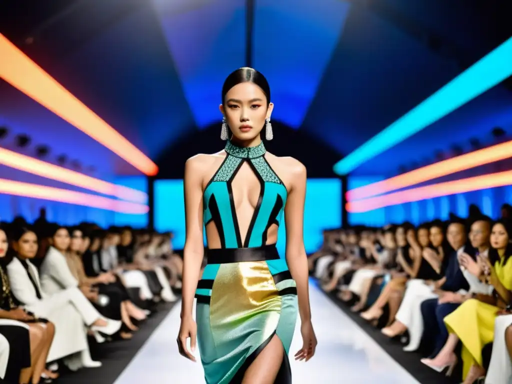 Desfile de Moda de Lujo en Asia: Vanguardia y Elegancia Diseñadores asiáticos de moda de lujo presentan desfile innovador en Asia, con modelos y espectadores de todo el mundo