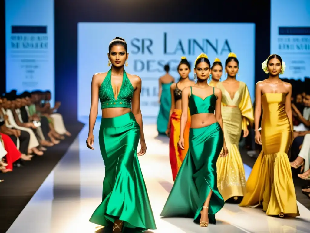 Diseñadores y modelos desfilan en evento de moda de lujo en Sri Lanka, mostrando la rica herencia cultural del país