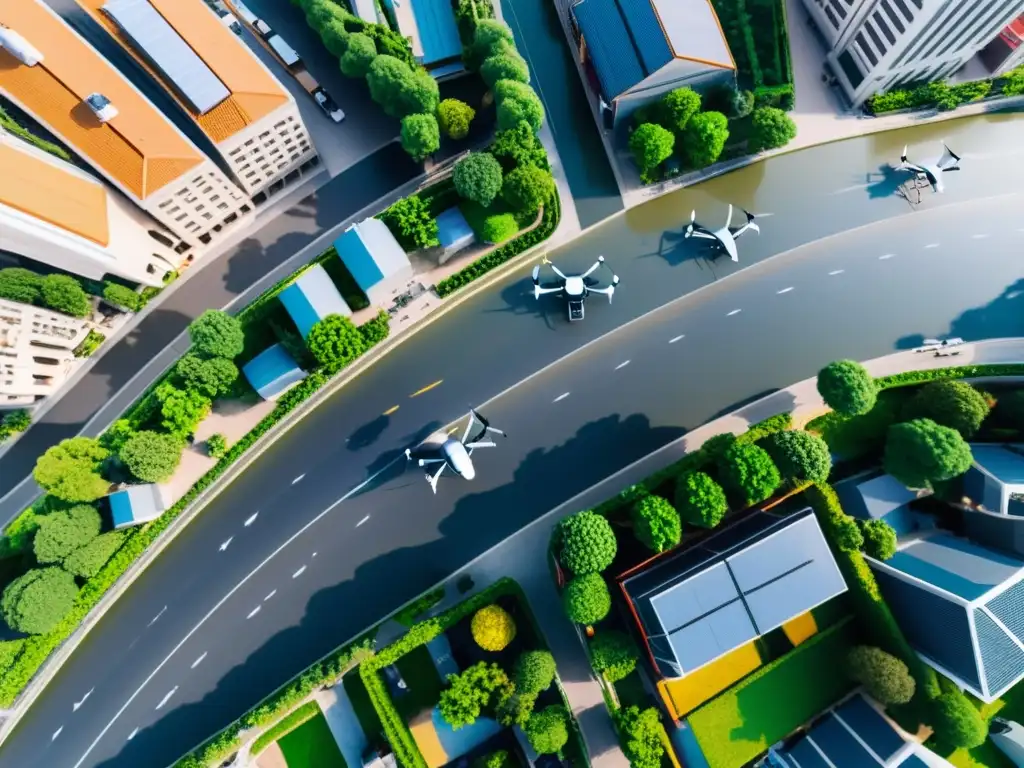 Los drones asiáticos conquistan el cielo en una ciudad bulliciosa, realizando tareas de vigilancia y transporte con eficiencia innovadora
