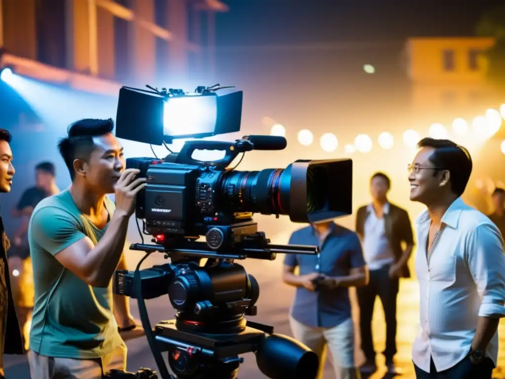 Un emocionante set de película en Tailandia con un equipo diverso y apasionado