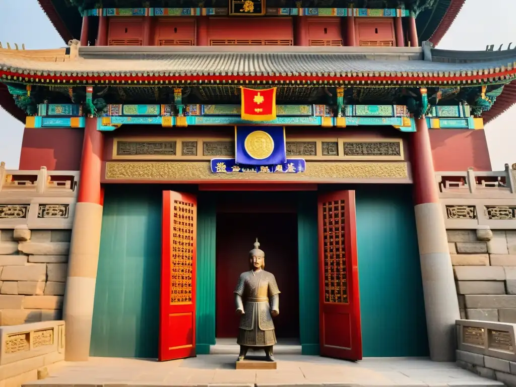 Entrada majestuosa a las Tumbas Imperiales Chinas custodia vida, historia y belleza arquitectónica atemporal en Xi'an