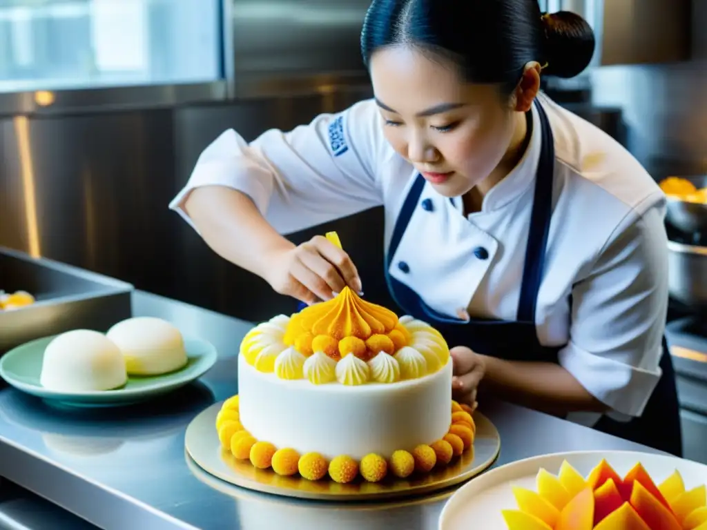 Janice Wong crea esculturas de azúcar detalladas con precisión en su bulliciosa cocina de repostería asiática