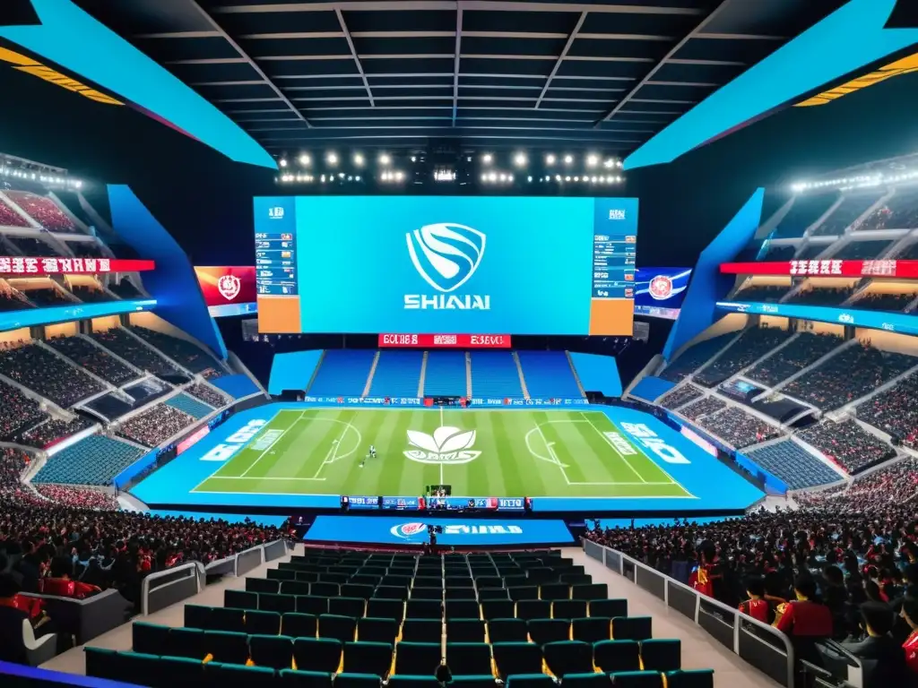 Estadio lleno en Shanghai, China, con apasionados fans de eSports