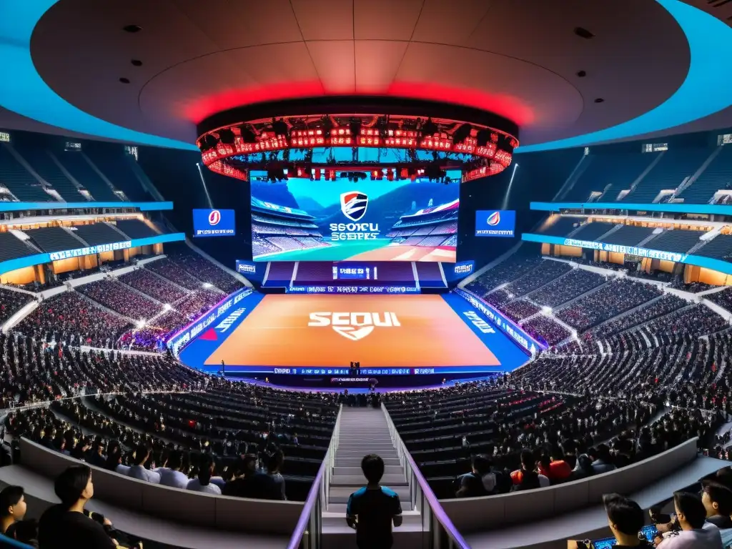 El estadio lleno en Seúl, Corea del Sur, durante las competencias de eSports asiáticos