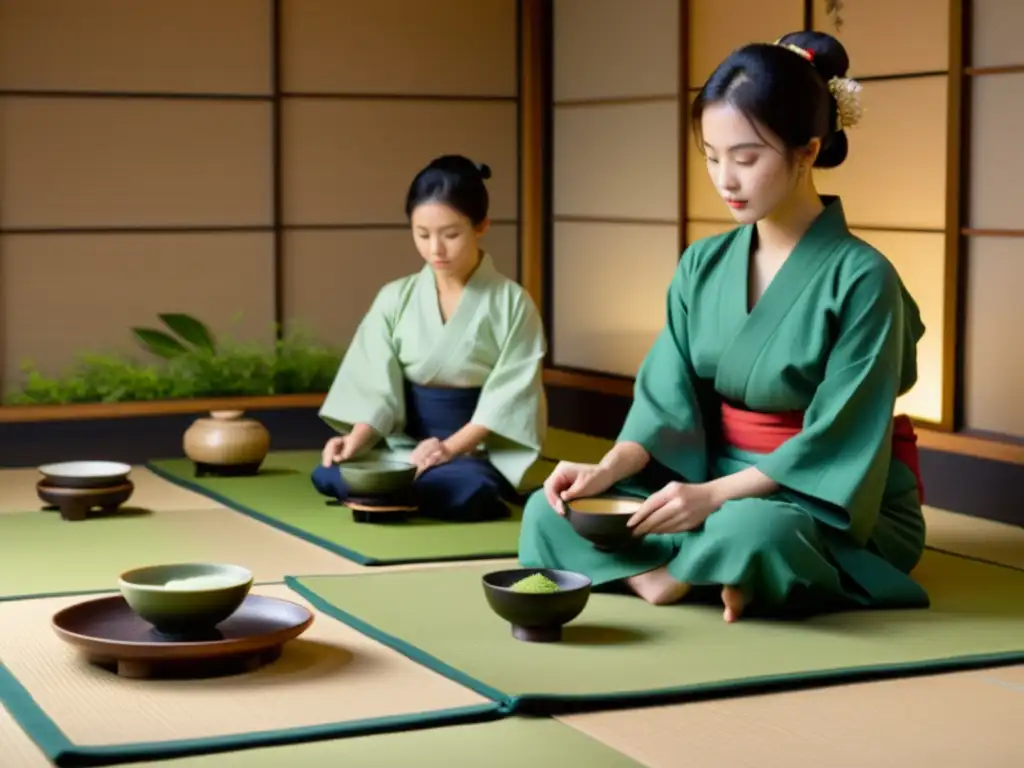 Estudiantes experimentan una ceremonia del té japonesa, reflejando su adaptación cultural al estudiar en Asia