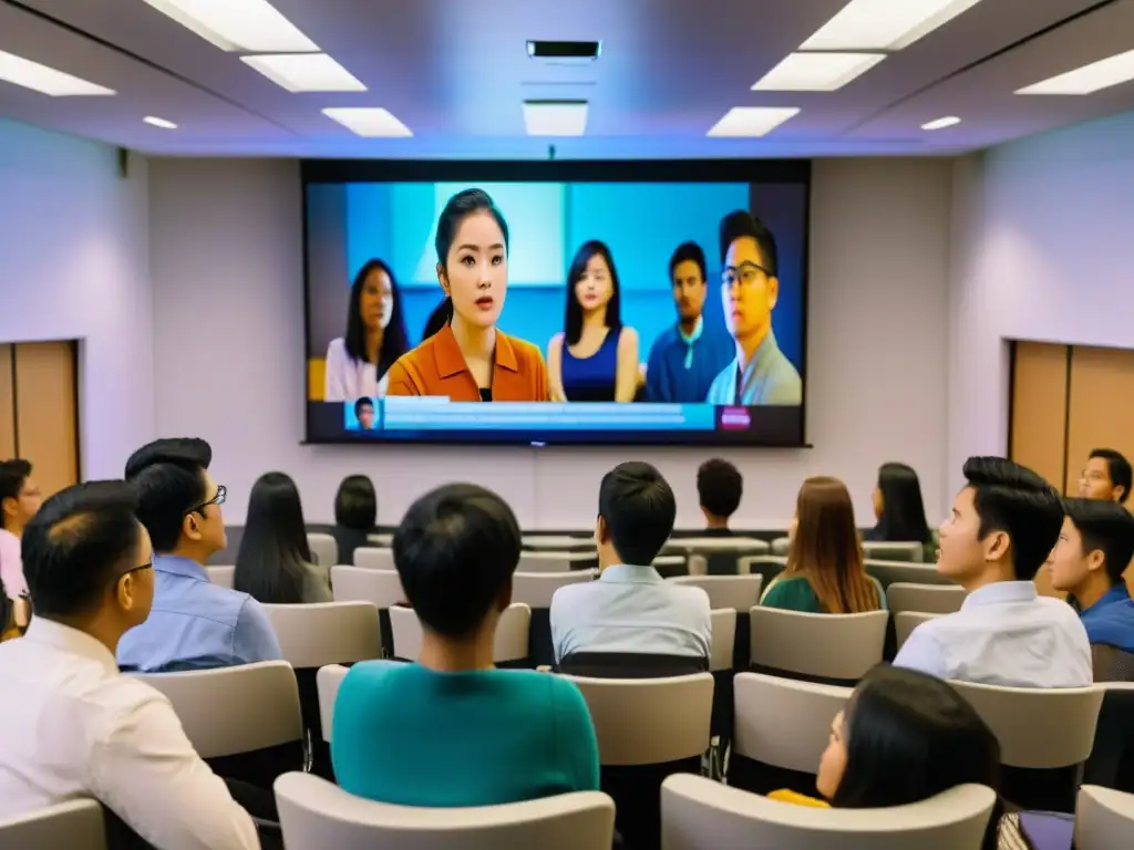 Estudiantes disfrutan del cine asiático como herramienta educativa en aula multicultural