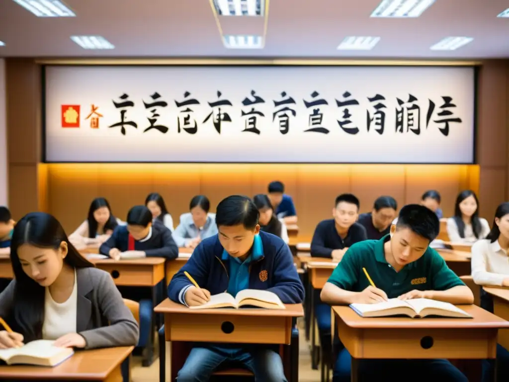 Estudiantes de diversas nacionalidades aprenden mandarín en una universidad china, inmersos en la experiencia de la lengua y la diversidad cultural