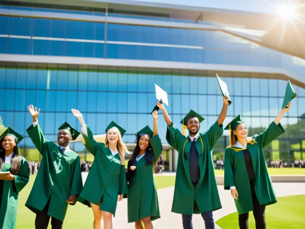 Estudiantes celebran su graduación en una universidad de Corea del Sur, proyectando logros y oportunidades en la vida