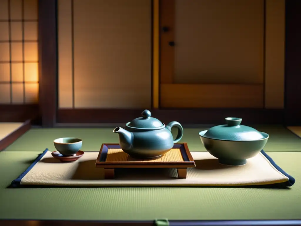 Experiencia de la ceremonia del té japonesa, con detalles precisos, gestos gráciles y ambiente sereno