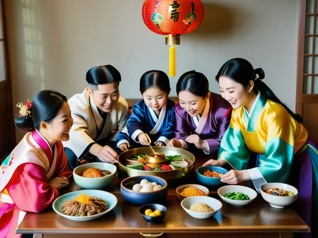 Una familia coreana se reúne para celebrar Seollal con tradiciones y platos simbólicos