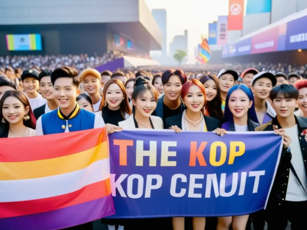 Fans multiculturales de KPop esperan ansiosos el concierto, mostrando la globalización del KPop