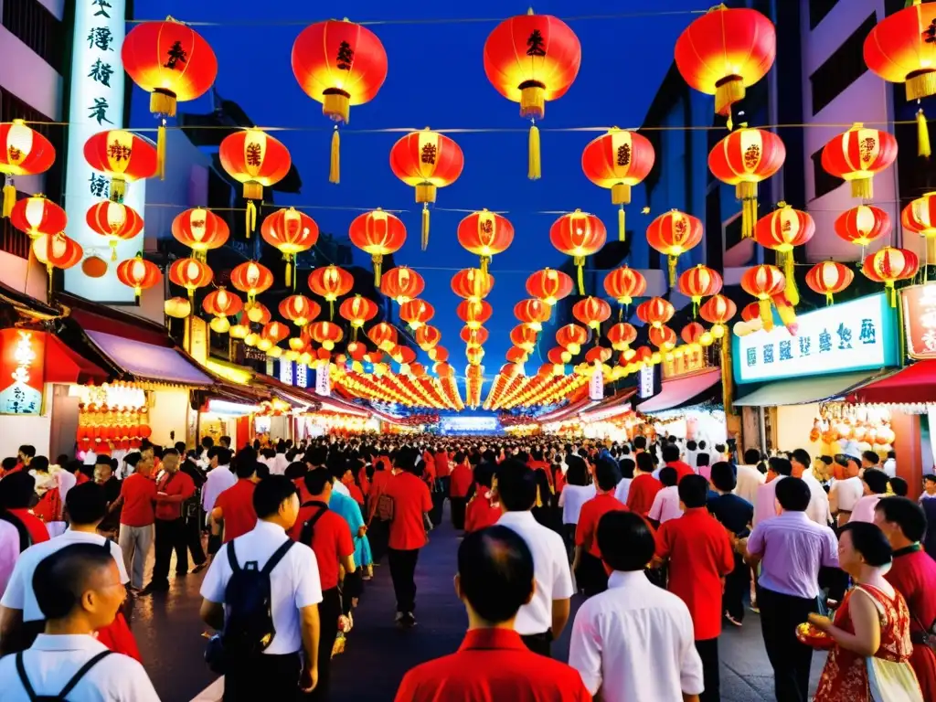 Festival de Fantasmas Hambrientos en Taiwán: tradición y modernidad se fusionan en una calle iluminada por faroles rojos