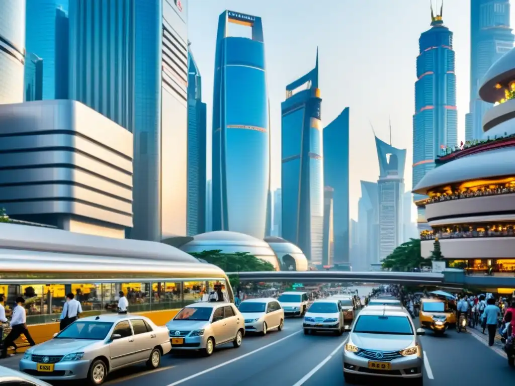 Gobernanza en Asia: innovación y tradición se fusionan en un paisaje urbano futurista lleno de energía y diversidad