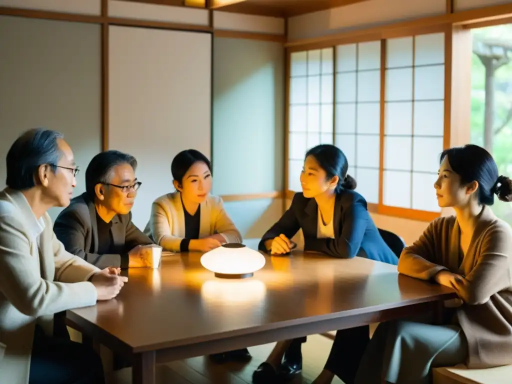 Un grupo diverso de lectores japoneses está inmerso en una animada discusión sobre 'La elegancia del erizo'