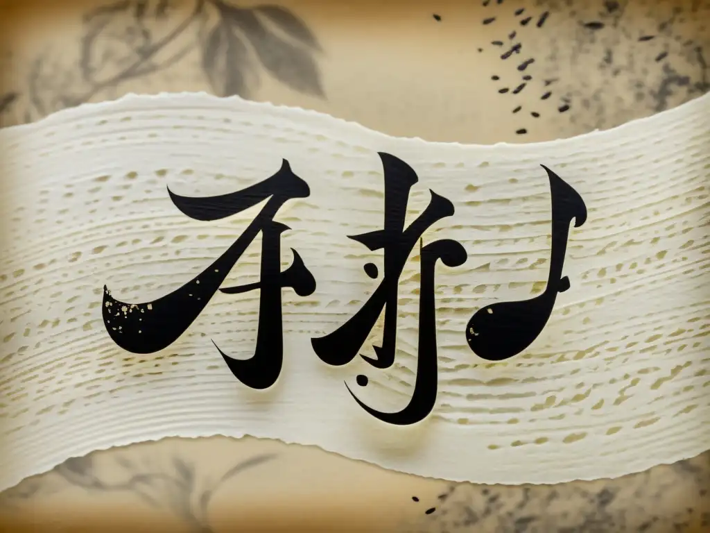 Una hermosa comparativa entre Shodo y caligrafía occidental: detallada imagen de una pluma de tinta trazando elegantes letras en papel texturizado