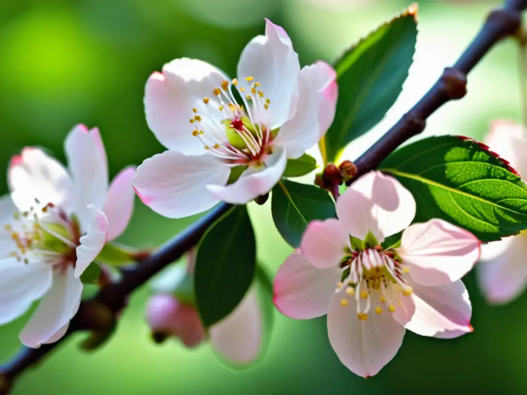 Una hermosa flor de cerezo en plena floración, con detalles delicados y metáforas florales literatura japonesa